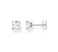 Thomas Sabo Pendientes de mujer de plata 925 con piedra de color 32022505, 6x6 mm, Plata de ley, Circonia cúbica 1