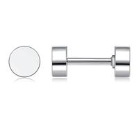 Pendientes TItan con forma de corazón, redondos, plateados, oro rosa/oro para mujeres, niñas, hombres, hipoalergénicos, para dormir y tragus, klein, Titanio, Sin piedra preciosa