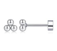 Pendientes TItan con forma de corazón, redondos, plateados, oro rosa/oro para mujeres, niñas, hombres, hipoalergénicos, para dormir y tragus, 5mm