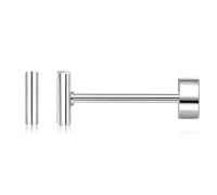 Pendientes TItan con forma de corazón, redondos, plateados, oro rosa/oro para mujeres, niñas, hombres, hipoalergénicos, para dormir y tragus, klein, Titanio, Sin piedra preciosa