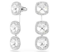 Pendientes Una Angelic, Talla cojin, Blancos, Baño de rodio OS