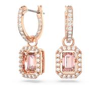 Pendientes Una Angelic, Talla octogonal, Rosas, Acabado en oro rosa de 18 quilates OS