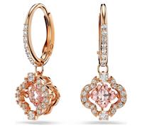 Pendientes Una, Trébol, Rosas, Acabado en oro rosa de 18 quilates OS