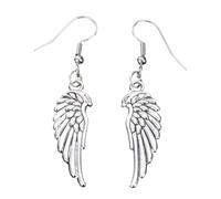 Pendientes únicos con forma de ala, accesorios elegantes, joyería de moda para mujeres, adecuados para fiestas, uso diario, ganchos de ala de ángel, talla única, como se describe, como se describe