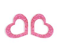 Pendientes únicos de acrílico rojo y rosa con forma de corazón para mujeres, esposa, amante, joyería de resina, regalo para San Valentín, Día de la Madre, 0, Acrílico, Sin piedra preciosa