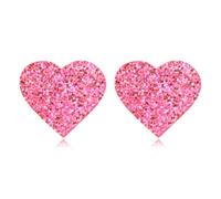 Pendientes únicos de acrílico rojo y rosa con forma de corazón para mujeres, esposa, amante, joyería de resina, regalo para San Valentín, Día de la Madre, 0, Acrílico, Sin piedra preciosa