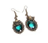 Pendientes Únicos De Calavera Fantasma Para Cabeza Esqueleto Halloween Gota Motorista Gótico Pendiente Multicolor Pendientes Colgantes Metal Para Mujer