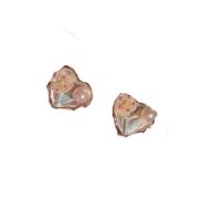 Pendientes únicos de perlas florales con forma de corazón, elegantes aretes de aleación, joyería de moda para mujer, ocasión especial, perlas y flores, One Size, como se describe, como se describe
