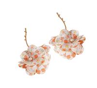 Pendientes únicos planos florales hechos a mano con textura de aleación de moda, adecuados para diferentes ocasiones bohemios, talla única, como se describe