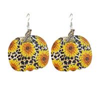 Pendientes universales Celebre Halloween con estilo con en forma de calabaza ¡Libera tu lado! (B, 7.5cm)