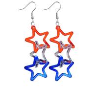 Pendientes universales ¡Tres diseños giratorios combinados con un brillo brillante como el de los pendientes de estrella de cinco puntas en forma de corazón! (A, 8cm)