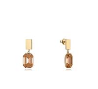 VICEROY - 14081E01012 - Pendientes Viceroy Fashion de acero e ip dorado con cristales para mujer - 14081E01012