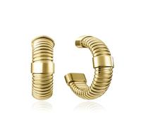 Pendientes Viceroy de acero Ip dorado colección Laura Escanes tubogas 75393E01012