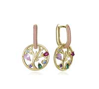 Pendientes Viceroy de plata de ley con baño de oro del arbol de la vida 15125E100-39