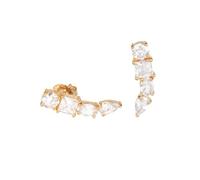 Pendientes Vidal & Vidal acabados en oro de 18k con tira de circonitas