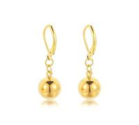 Pendientes XL para mujer, pendientes para mujer, colgantes de moda con colgante de bola de acero inoxidable, Acero inoxidable, No es una piedra preciosa