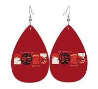 Pendientes Year Of The Snake 2025 Happy Chinese New Year 2025 Pendientescolgantes Moda Aretes Colgantes Vintage Pendientesde Piel Sintética Para Mujeres Fiesta Amantes
