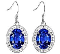 Pendimiento de topacio mystic clásico arándano 925 pendientes para mujeres regalo de compromiso de boda