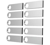 Pendrive 16GB 10 Piezas,ABLAZE Mini Metal Memoria USB 2.0 Impermeables 16 GB Pen Drive 10 Pack para computadora portátil, computadora, televisión, automóvil