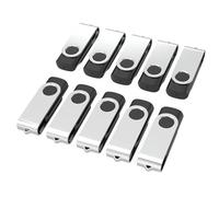 Pendrive 1GB 10 Piezas,Wooolken Pen Drive USB 1GB 2.0 Memorias USB para PC, Windows y Mac (10 Unidades, Color de Negro)