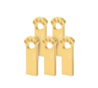 Pendrive 32GB [5 Unidades], Linda Forma de Garra de Gato Memoria USB 32 GB Mini Pen Drive USB 2.0 Memoria Flash 32GB para Computadoras, Tabletas Almacenamiento de Datos Externo (Oro)