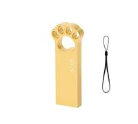 Pendrive 32GB, Linda Forma de Garra de Gato Memoria USB 32 GB Mini Pen Drive USB 2.0 Memoria Flash 32GB para Computadoras, Tabletas Almacenamiento de Datos Externo (Oro)