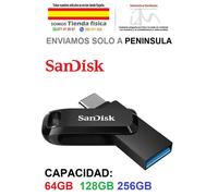 Pendrive SanDisk Ultra Dual Drive GO/USB 3.1 TIPO C ( 64GB - 128GB - 256GB )