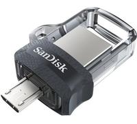 Memoria USB 32 GB - SanDisk Ultra Dual Drive M3.0, Micro USB y USB 3.0, 150 MBs, Gris