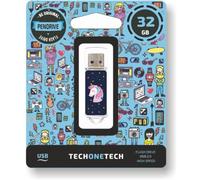 Pendrive TECH ONE TECH Unicornio dream 32 GB USB tipo A 2.0 azul transparente