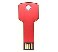 Pendrive USB metal llave 32 64 GB 128 GB llavero memoria externa impermeable PC portátil coche A002 (128 GB, rojo)