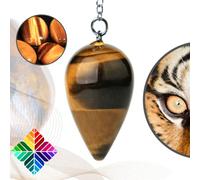 Péndulo Adivinación Professional de OJO DE TIGRE - Pendulo divinatorio de Radiestesia universal de Piedra Naturale - 14 GR