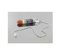 Péndulo Bastón con Piedras de los Chakras Amuleto Cristal Esoterismo Chacras con Cadena