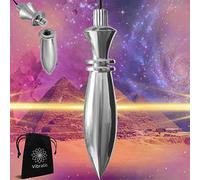 Péndulo de Adivinación Egipcio Thot de Latón Plateado | Péndulo con Testigo Magnetizador Emisor y Receptor [Satisfacción o Reembolso DE por Vida]