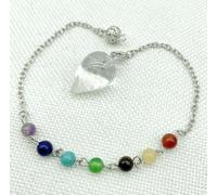 Péndulo de amatista de cristal de cuarzo de piedra natural con forma de gota de agua puntiaguda para hacer joyas, 1 unidad, NO.19