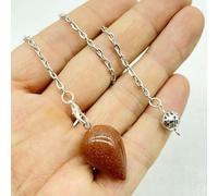 Péndulo de amatista de cristal de cuarzo de piedra natural con forma de gota de agua puntiaguda, péndulos para hacer joyas, 1 unidad, n.º 6