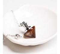 Péndulo de curación de péndulo de cristal natural, Péndulo de talismán de salud mineral-ojo de tigre