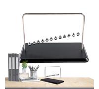 Péndulo De Newton De Oficina - De Equilibrio Dinámico 12 Bolas, Objeto De Diseño Relajante, Decoración Educativa Elegante | Accesorio De Aprendizaje para Estudiantes Profesores Experiencia