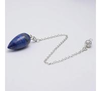 Péndulo de piedra natural con forma de gota de agua para radiestesia, adivinación espiritual, Wicca, cristal rosa, joyería de Reiki