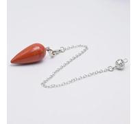 Péndulo de piedra natural con forma de gota de agua para radiestesia, adivinación espiritual, Wicca, cristal rosa, joyería de Reiki