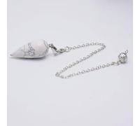 Péndulo de piedra natural con forma de gota de agua para radiestesia, adivinación espiritual, Wicca, cristal rosa, joyería de Reiki