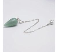 Péndulo de piedra natural con forma de gota de agua para radiestesia, adivinación espiritual, Wicca, cristal rosa, joyería de Reiki