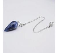 Péndulo de piedra natural con forma de gota de agua para radiestesia, adivinación espiritual, Wicca, cristal rosa, joyería de Reiki