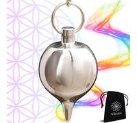 Péndulo de Radiestesia Universal de Metal Plateado con Forma de Gota de Agua