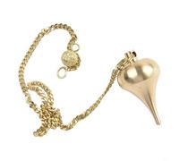 Péndulo de varilla de adivinación de cobre con detector de metales Colgante de adivinación para encontrar agua Herramienta espiritual de oro (A)