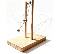 Péndulo del caos de madera, escultura de energía cinética de escritorio