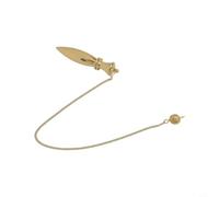 Péndulo detector de metales de varilla de adivinación para encontrar cobre elegante acabado dorado herramienta portátil para viaje espiritual y radiestesia (B)