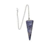 Péndulo Facetado de Sodalita para Radiestesia y Reiki, Equilibrio Energético y Claridad Mental, Piedra Natural para Meditación y Terapias Alternativas, Ideal para Practicantes y Sanadores