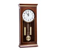 Péndulo Familia Control de reloj de pared Control de batería Operada Grandes relojes retro de madera elegantes para la sala de estar, la oficina y el colso de la pared de la decoración del hogar (c)