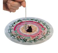 Péndulo Mat - Pad de ratón de adivinación de Wiccan, Tablero de hojalizar con símbolos | Alfombra de gráfico de péndulo de, Almohadilla de Mensajes Ocultos, Tela Ritual mística para