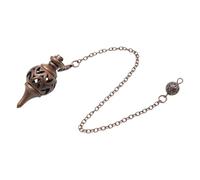 Péndulos colgantes de cobre para radiestesia y chakras, herramienta espiritual, accesorio para mujeres y hombres, marrón, Talla única